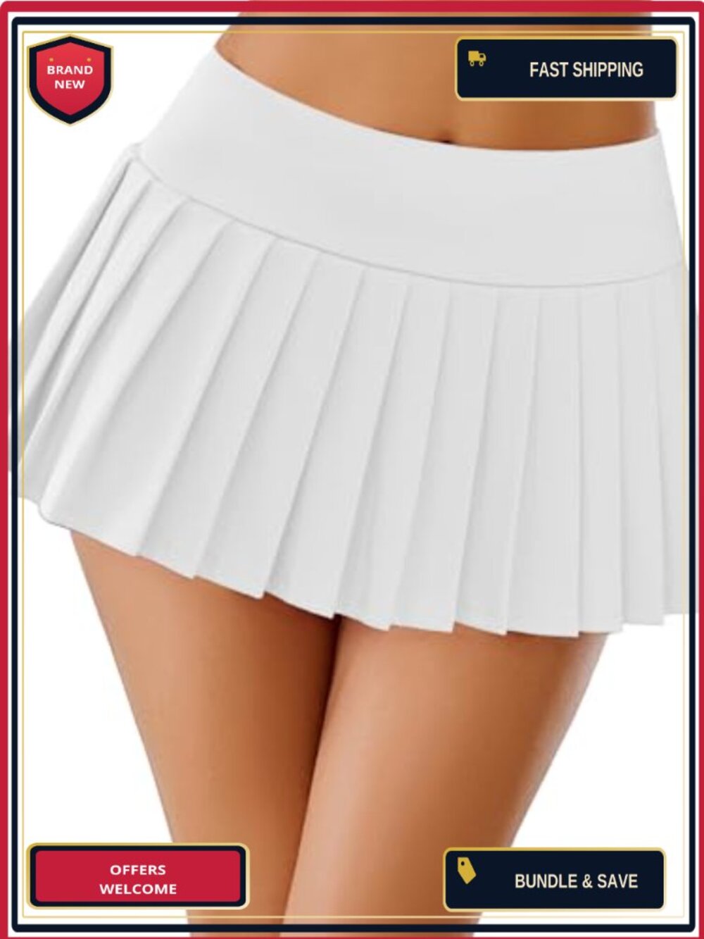 Mini Skirt High Waist Pleated A-Line Casual Cosplay Cheerleading